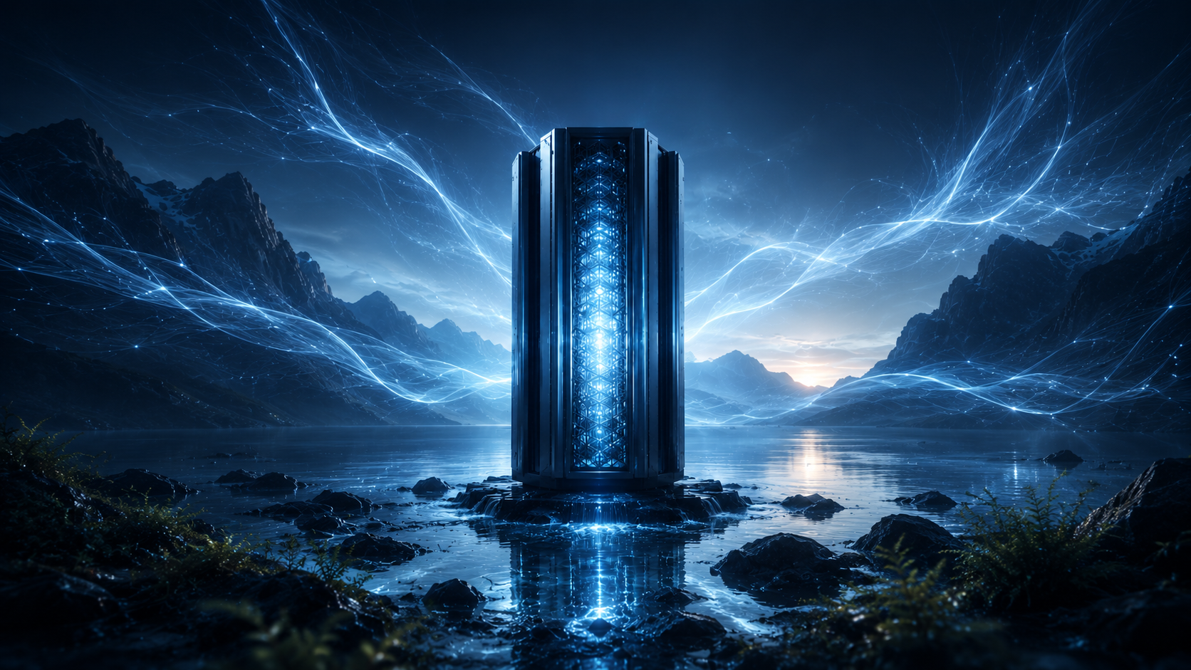 Local & Private AI monolith background